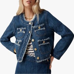 Amazon Blue Jean Jacket with Gold Buttons